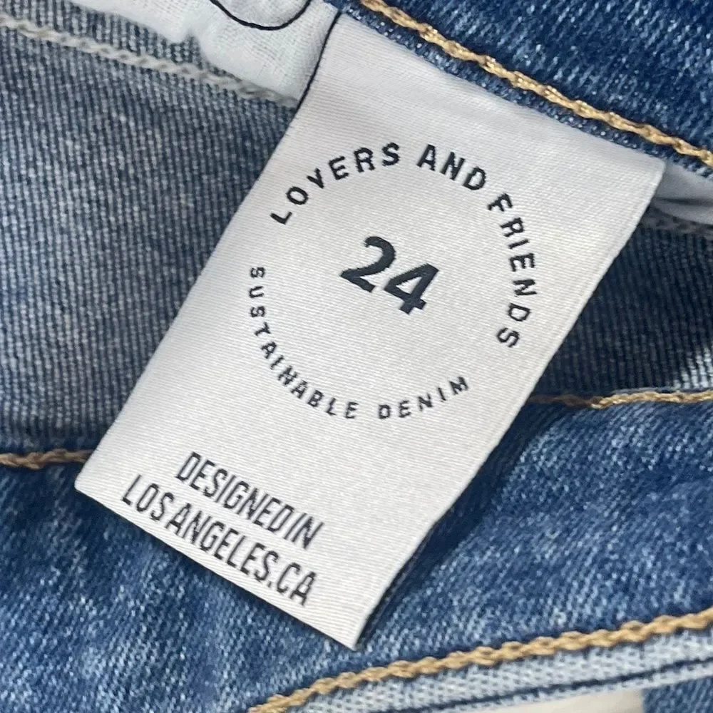LF Lovers + Friends Ricky Low Rise Skinny Jeans Walk of Fame Wash Sz 24 - Picture 6 of 9